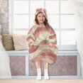 thumbnail image 7 of FORMRS Wearable Blanket Hoodie with Sleeves for Kids Cozy Flannel Sweatshirt, Soft Pink Pattern, 7 of 7