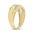 thumbnail image 4 of Yellow-tone Sterling Silver Mens Round Diamond Band Ring 1/5 Cttw, 4 of 4