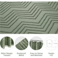 thumbnail image 6 of Boho Extra Long Sage Green Shower Curtain with Tassel, Woven Fabric Shower Curtain, Tufted Chevron Striped, 72 x 78, Modern Chic Textured Minimalist Bathroom Shower Curtain, 6 of 14