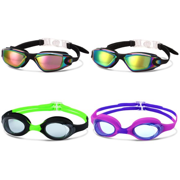 Gafas de Natación Romoc 4 Pack para Niños con Protección UV y Antivaho
