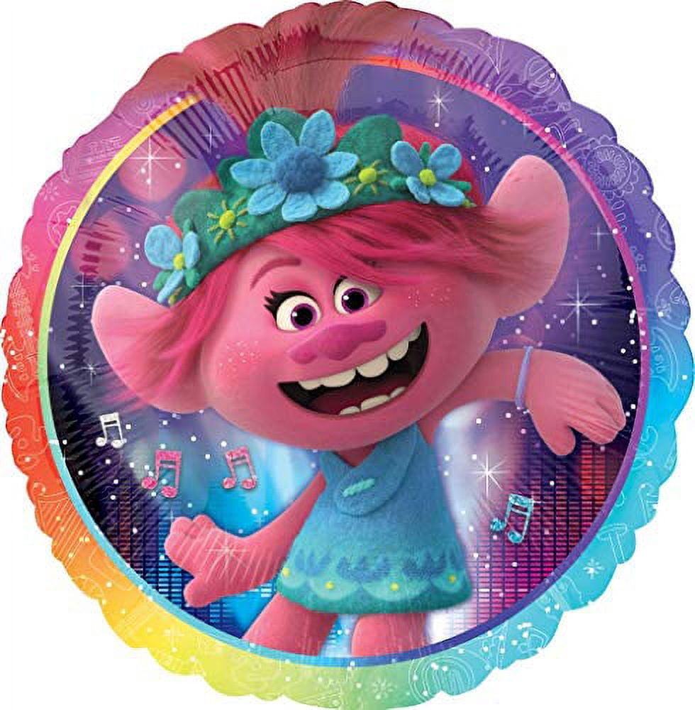 Trolls Party Supplies Poppy Birthday Balloon Bouquet Decorations 18 piece kit