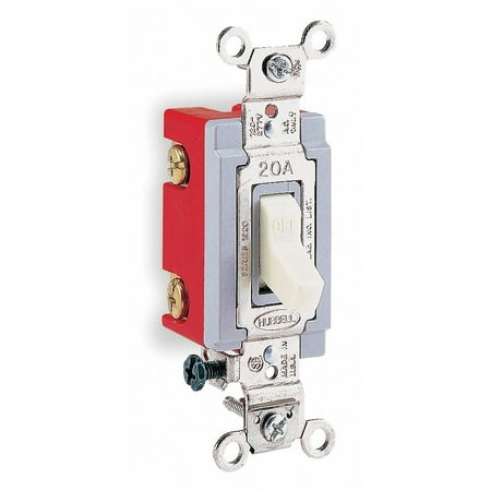 

Hubbell Wall Swtch 1-Pol 120/277V 20A Ivry Toggl HBL1221IL
