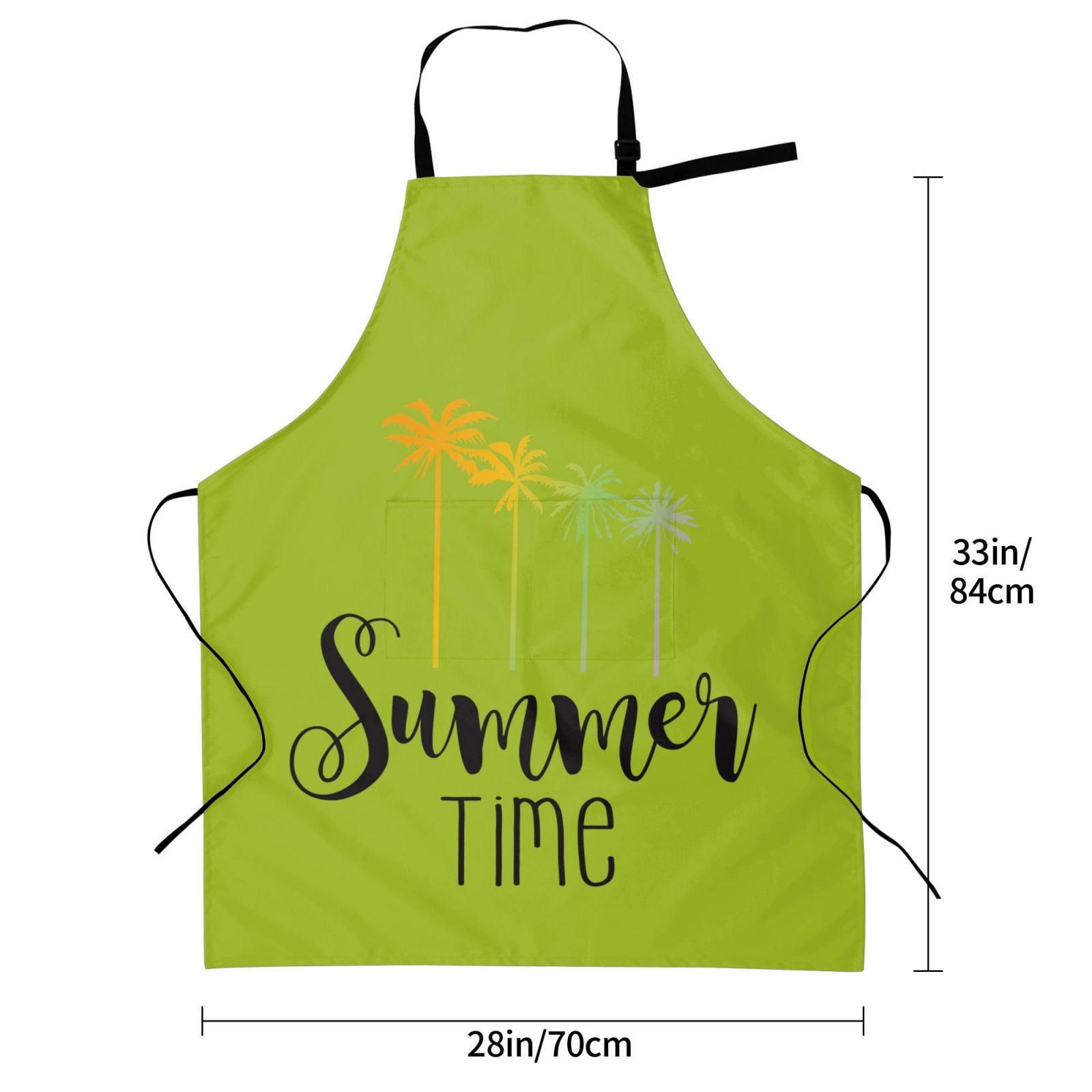 Kdxio Summer Time Apron with Pockets Adjustable Kitchen Aprons for Men Women Waterproof Aprons for Cooking,Drawing,Crafting, Baking Household Cleaning