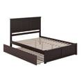 thumbnail image 4 of AFI Madison Queen Wood Platform Bed with Headboard Footboard & Twin XL Trundle, Espresso, 4 of 7