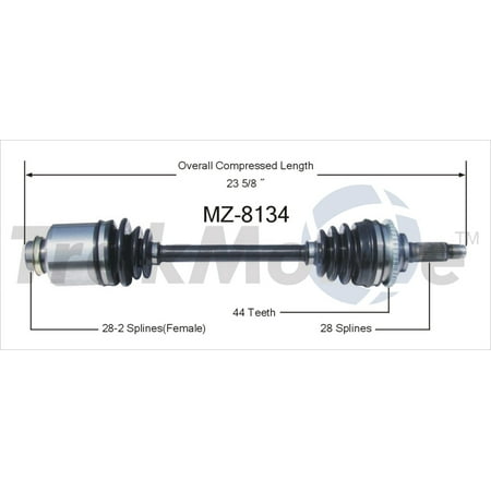 TrakMotive Mz-8134 CV Axle Shaft Walmart Canada