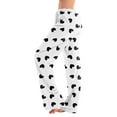 thumbnail image 2 of FrzhBrz Women's Valentines Day Comfy Pajama Pants Drawstring Lounge Pajama Pants Cute Love Heart Wide Leg Long Pj Sleep Trousers with Pockets, 2 of 5