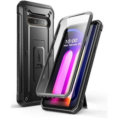 SUPCASE Unicorn Beetle Pro Series Case Designed for LG V60 ThinQ (2020 Release),Full-Body Rugged Holster & Kickstand Case with Built-in Screen Protector (Black)