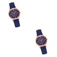thumbnail image 4 of Sonducket Reloj de mujer con correa de cuero, reloj de informal, temperamento de concha, reloj para mujer y niña, empresa escolar, hogar, Azul 2Conjunto, 4 of 6