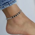 thumbnail image 2 of Kaash Customs Adjustable 925 Sterling Silver Sparkly CZ Stone Summer Anklet Bracelet Gift for Women and Teenage Girls, 2 of 2