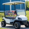 thumbnail image 3 of Yuyamidu Eagle Golf Cart Seat Covers 2 PCS 250 Years American Flag Golf Cart Seat Cushions Backrest Bottom Seat Cover for Club Car Golf Cart Accessories, 3 of 8