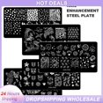 thumbnail image 2 of 1 Pcs Nail Art Templates Silicone Stamper Seal Printing Steel Plate Flower Geometry, 2 of 4