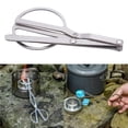 thumbnail image 4 of Wosthever Picnic Firepit Leña Tong Acero inoxidable Plegable Portable Fire Log Tongs Woods Logs Grabber Grabber Tool carpas, 4 of 6