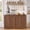 Walnut, variant on 55.5 Inch Fluted Sideboard Buffet Cabinet, 4-Door Credenza Console, Walnut