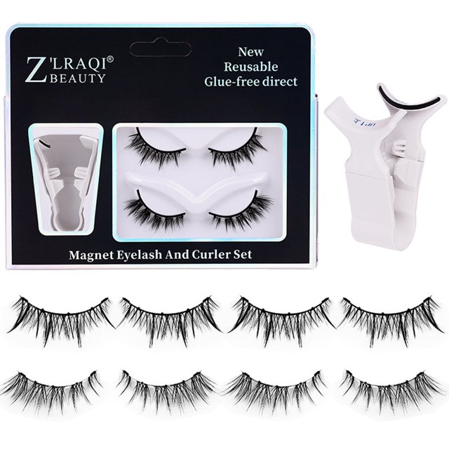 Z'LRAQI BEAUTY Pestañas postizas magnéticas Pestañas postizas de aspecto natural Pestañas postizas