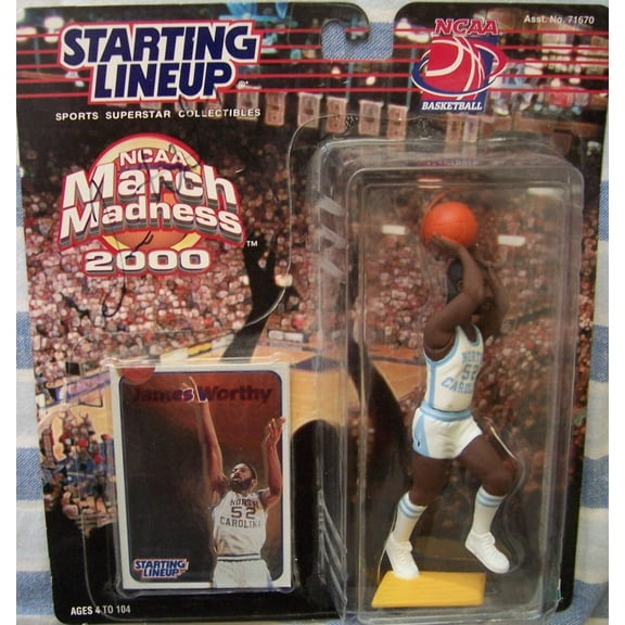James Worthy autographed UNC Tar Heels Kenner Starting Lineup March Madness action figure JSA