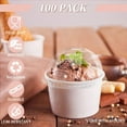 TRAHOO4 Oz Disposable Ice Cream Cups with Lids and Spoons for Freezer