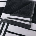 thumbnail image 6 of BNM Cotton Striped Oversized Beach Towel, 34" x 64", Charcoal, 6 of 10