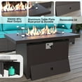 thumbnail image 5 of ALAULM 15-Piece Aluminum Weatherproof Outdoor Conversation Sets with Fire Pit Table, Blue/Brown, 5 of 7