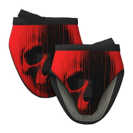 

Matuu Minimalist Skull Red for Non-Slip Mini Oven Soft Silicone Mitt 5.9 x5.9