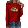 thumbnail image 1 of EQWLJWE Hauts d'Entraînement à Manches Longues pour Femmes C'est l'Automne Col Rond Imprimé Pull Blouse Manches Longues Vêtements d'Automne pour Femmes, 1 of 4