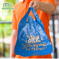 thumbnail image 5 of EcoQuality 1/6 Large Size 22 x 8 Inch Blue Thank You Plastic Shopping Bags for Grocery Takeout Stores Retail Convenience Stores (160), 5 of 5