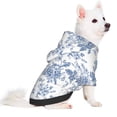 thumbnail image 2 of Honeii Rose Flowers Print Small Dog Hoodies Pet Hooded Sweatshirts Fall Winter Puppy Cat Sweaters Warm Clothes for Small Dogs Outfits Costume-X-Small, 2 of 7