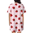 thumbnail image 6 of Sigee Strawberry for Sleepwear Casual Pjs with Pockets Women's Pajamas Sets Shorts 2 Piece Short Sleeve Lounge Sets X-Large, 6 of 9