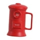 thumbnail image 4 of Taza de café con asa y tapa, 500 ml/17 oz, ideal para té, leche y zumo. Rojo, 4 of 9