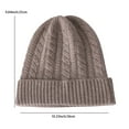 thumbnail image 2 of SuTry Women's Fashion Color Blocking Plus Velvet Woolen Yarn Hat with Neck Scarf Color Blocking Adds Visual Velvet Winter Looks(Khaki#1,Free Size), 2 of 5