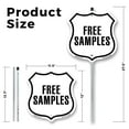 thumbnail image 2 of Free Samples 12 inch X 12 inch Shield Shaped Commercial Grade Plastic Sign with Aluminum Mounting Stake Weather Resistant Made in the USA, 2 of 8