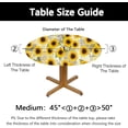 thumbnail image 6 of Elastic Round Fitted Tablecloth, Fit Sunflower Design, Stretchable Polyester Fabric for Kitchen, Dining Party Decor, 45" - 52" Table Cover (Medium), 6 of 6