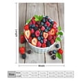 thumbnail image 2 of NIANHE Berries strawberries woode blanket, comfortable and soft, warm casual blanket, printed design, winter sofa dormitory home decoration, must-have travel product. Size is 60x80 inches., 2 of 9