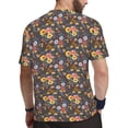 thumbnail image 2 of Wukai Colorful Flowers with Butterfly Print Men's Short-Sleeved Mesh T-Shirt,Quick-Dry Short Sleeve Workout T-Shirt-, 2 of 8