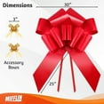 thumbnail image 3 of MIFFLIN 30-inch Giant Red Butterfly-Shaped Car Gift Bow (US Company), 3 of 7