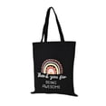 thumbnail image 2 of Tote Canvas Bag Large Capacity Grocery Shopping Bag Senior Sense Color Printing Cloth Bag Student Canvas Bag, 2 of 7