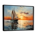 thumbnail image 2 of Designart "Boat Seascape expression III" Transportation Floater Framed Wall Decor, 2 of 7