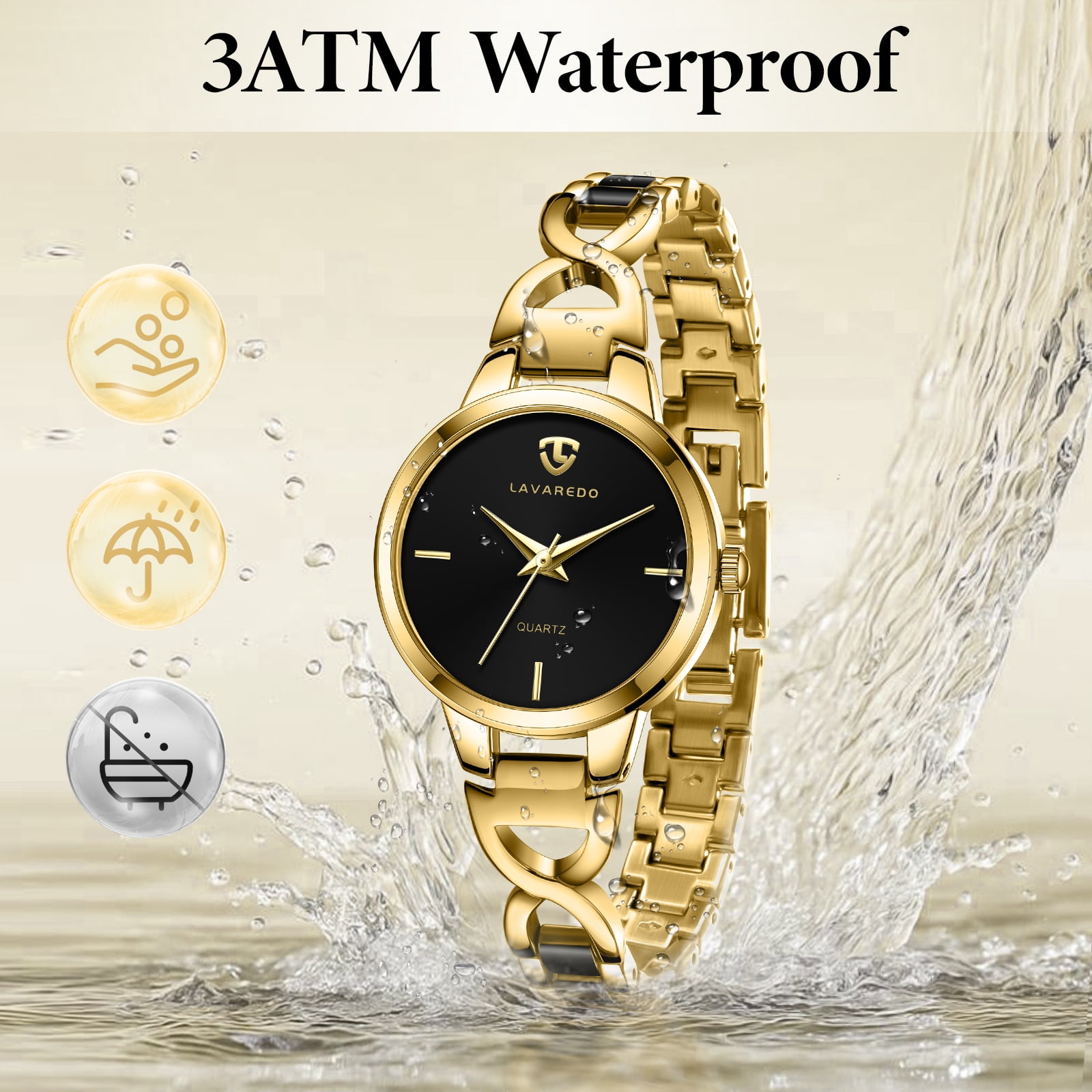 Watches for Woman Elegant Bangle Watch for Women with Adjustable Strap 3ATM Water Resistance Gift for Woman