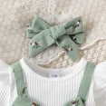 thumbnail image 6 of Emy Dola Newborn Baby Girl Clothes Ruffle Long Sleeve Romper One Piece Bowknot Jumpsuit Fall Winter Infant Outfits For 3-18 Months, 6 of 9
