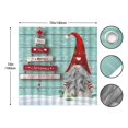 thumbnail image 4 of Christmas Gnome Shower Curtain Cute Snowman Abstract Wood Christmas Tree Ornaments Bathroom Decor with Hooks 72"x72", 4 of 7