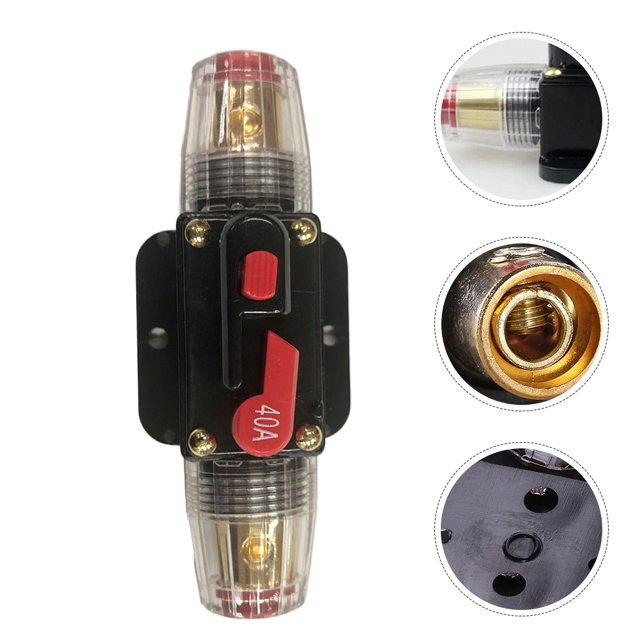 SHOWERORO 1Set Metal Plastic Rectangular Fuse Holder for Car Audio System Circuit Protection 11.8X4.3X4.0in