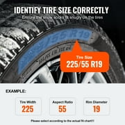 KFFKFF Enhanced Tire Snow Socks, Durable Polyester with Flexible Bands, Winter Traction Covers for Cars, SUVs, Pickups, Trucks - 2 Pack