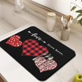 thumbnail image 3 of Valentines Day Love Heart Drying Mat Absorbing Bar Mat Folding Kitchen Drying Mat for Shop Countertops 18x24 Inches, 3 of 7