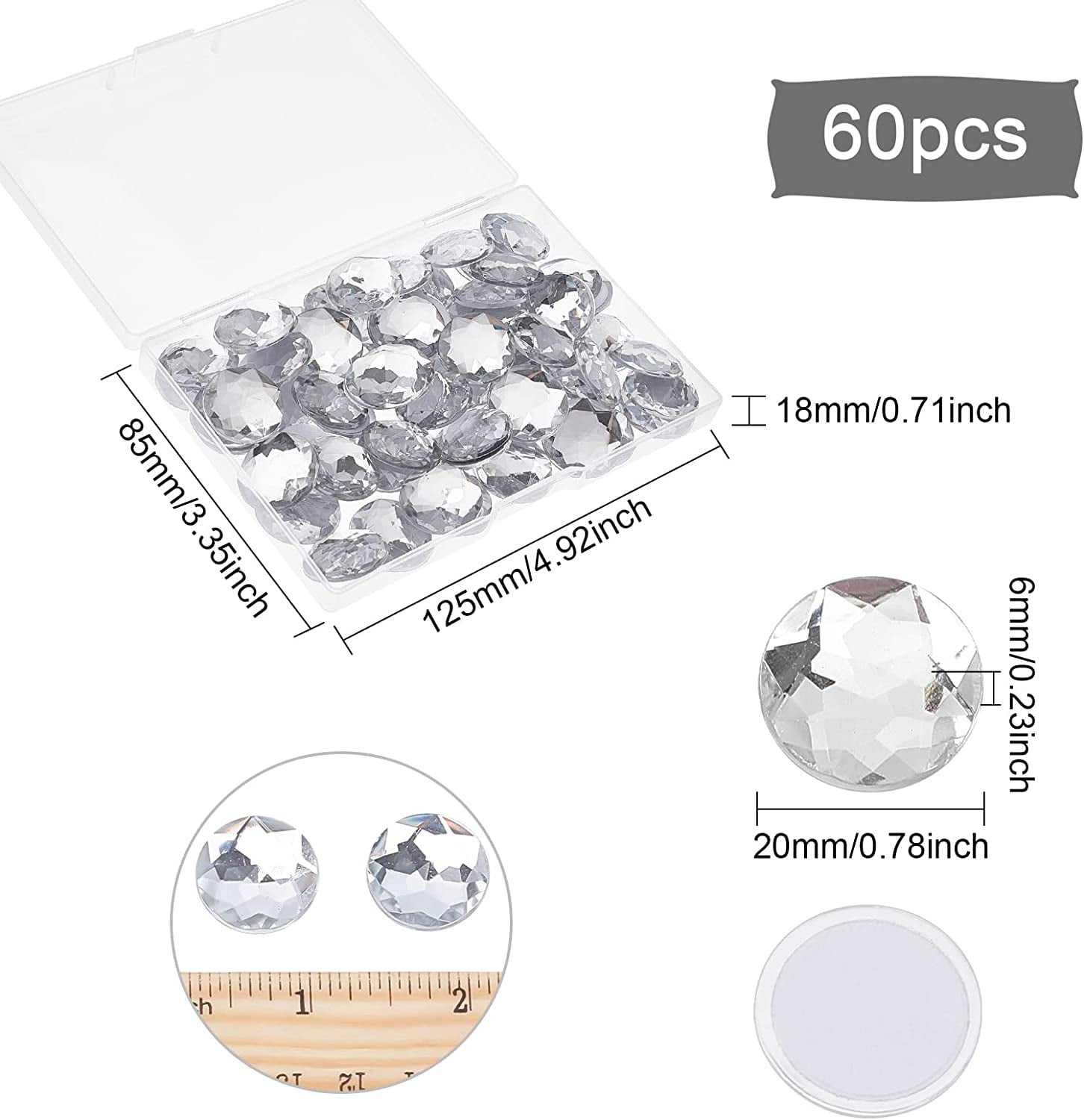 Rhinestones Assorted Sizes and Colors X100SV CLOSEOUT – Creative Wholesale