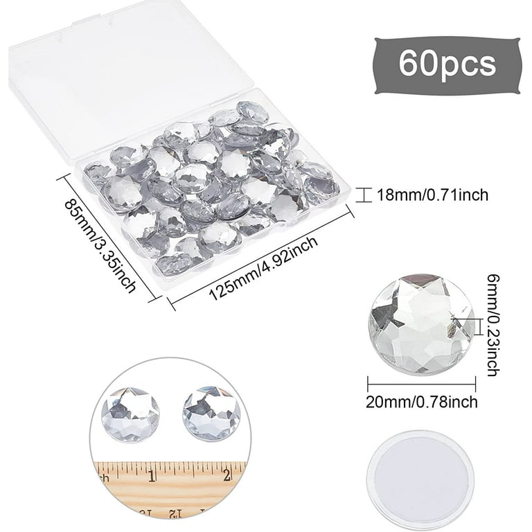 Self Adhesive Round Gemstone, Assorted Silver, 120-count 