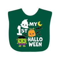 Inktastic My 1st Halloween with Ghost Monster and Pumpkin Boys or Girls Baby Bib