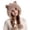 B, variant on Cute Pullover Hat with Wool Thickening Hairball Solid Color Wool Knit Ear Hat Leather Winter Hats for Men One Size