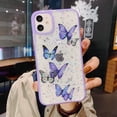 thumbnail image 4 of iPhone 11 Case Glitter Butterfly Sparkle Case for Women Girls,Cute Slim Soft Silicone Gel Bling Phone Case Cover Compatible for Apple iPhone 11 - Purple Butterfly, 4 of 8