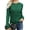Green, variant on Women's Classic-fit Lightweight Cable Long Sleeve Mockneck Loose Casual Sweater Jumpers