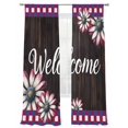 thumbnail image 6 of Daisy Floral Sheer Curtains for Living Room Bedroom Vintage Wood Grain Red Blue Plaid Sheer Curtains 84 Inch Long 2 Panels Set Light Filtering Curtain Window Treatments Drapes for Dining Room, 6 of 6
