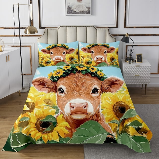 Erosebridal Funny Animal Bedspread Sets Twin Size, Dog Riding Shark Bed Quilt, Ocean Theme Decor, 2pcs